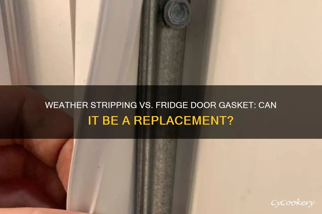 can weather stripping replace a refrigerator door gasket