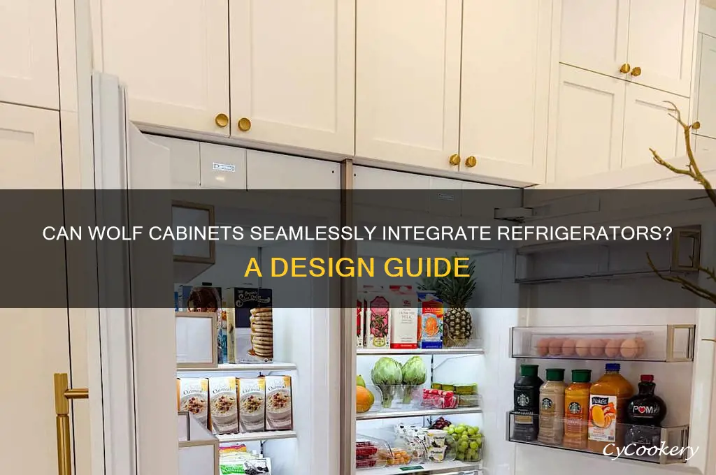 can wolf cabinets integrate refrigerators