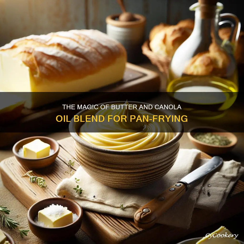 can you add butter to canola oil to pan fry