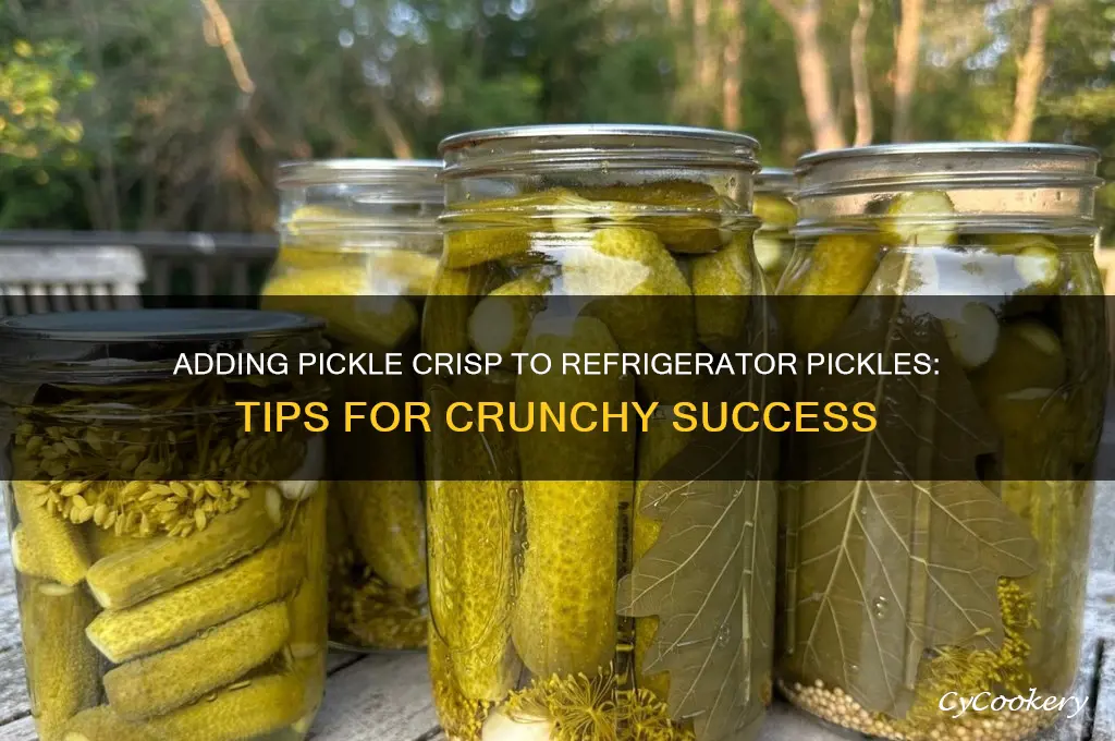 can you add pickle crisp to refrigerator pickles