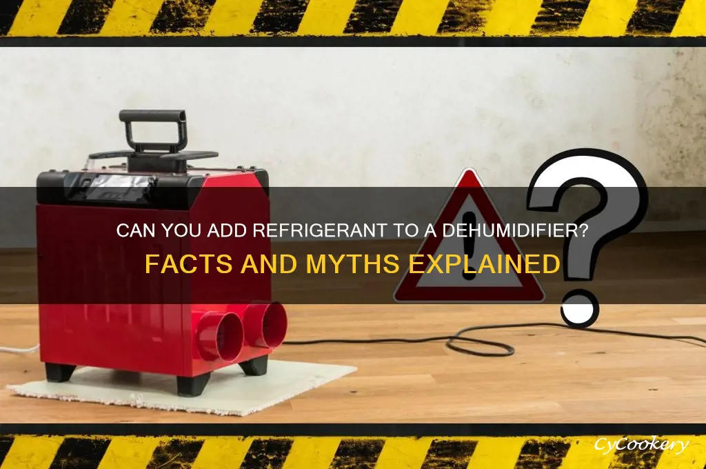 can you add refrigerant to a dehumidifier