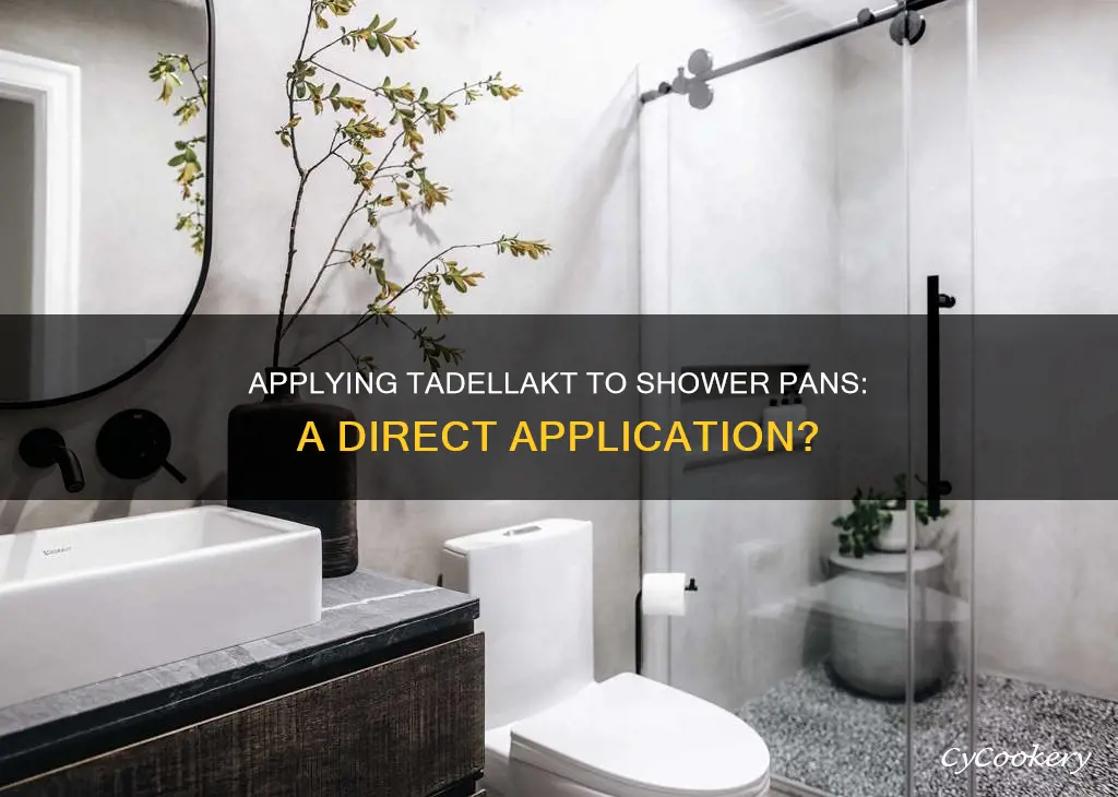 can you attach tadellakt directly to a shower pan