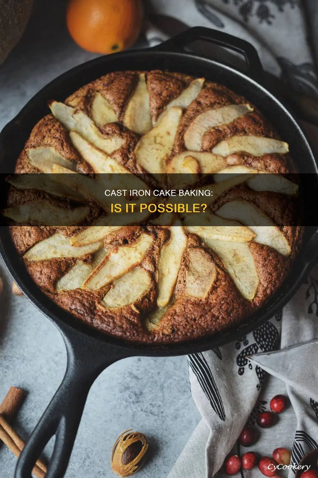 can you bake a cake in a cast iron pan