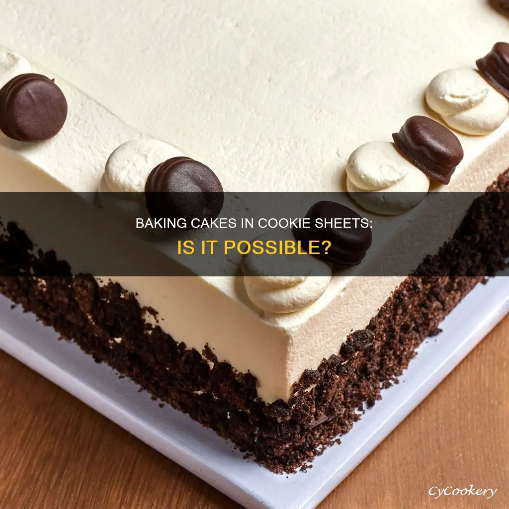 can you bake a cake in a cookie sheet pan