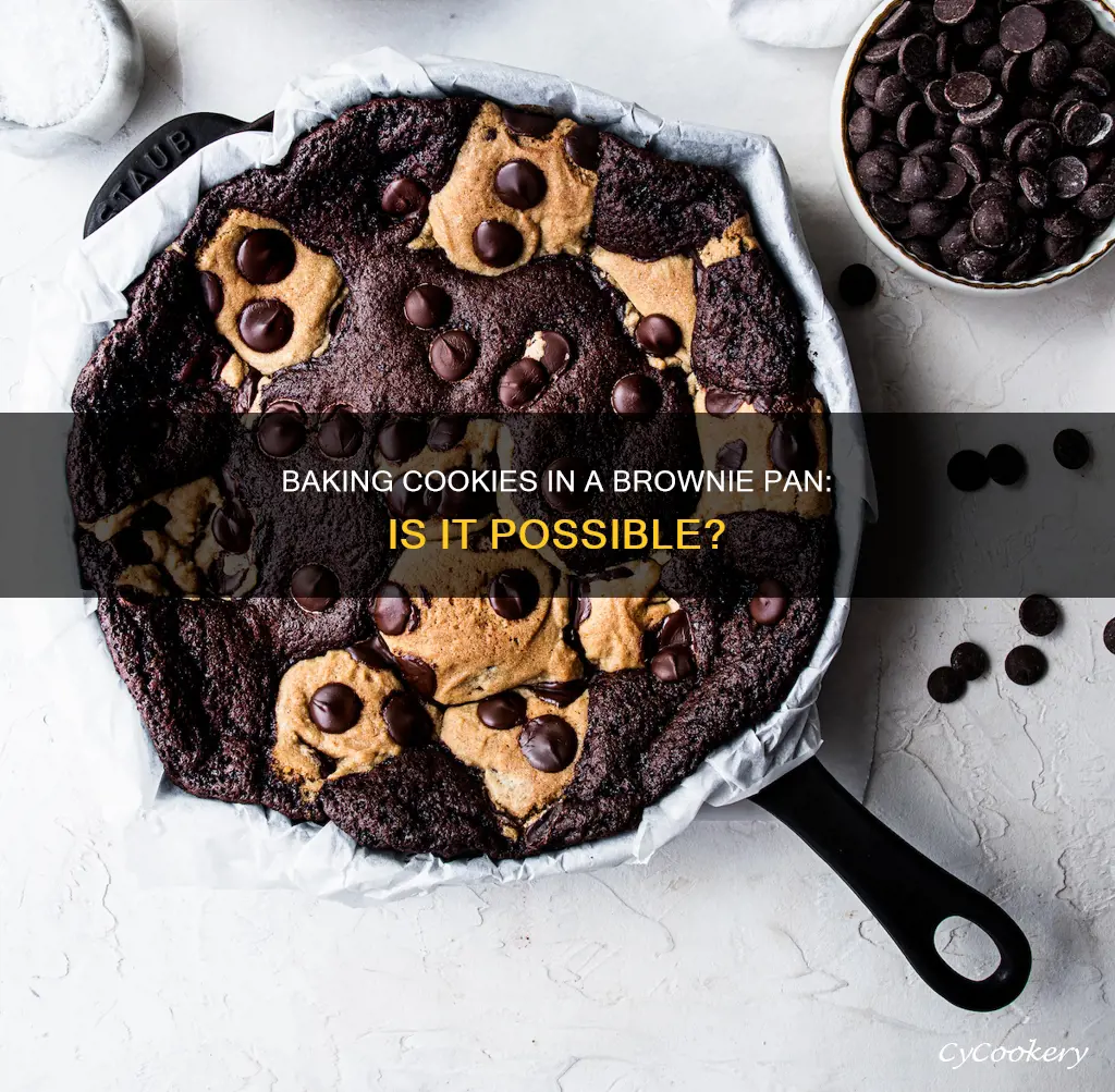 can you bake cookies in a brownie pan