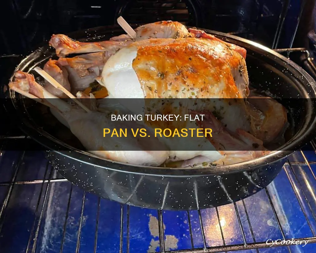 can you bake turkey in a flat pan