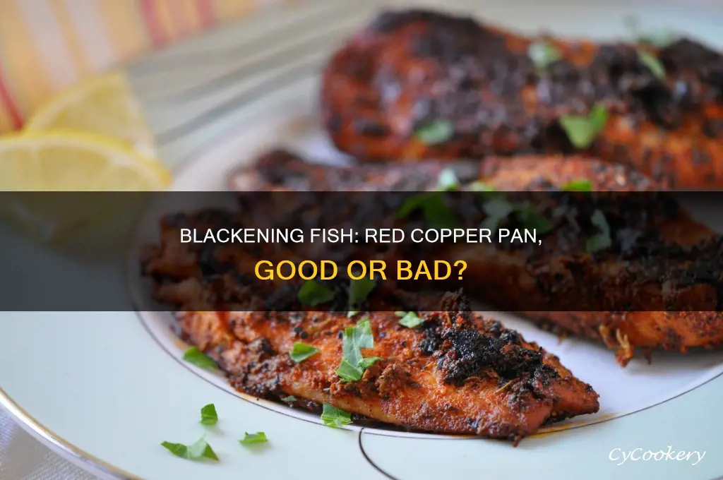 can you blacken fish ia a red copper pan