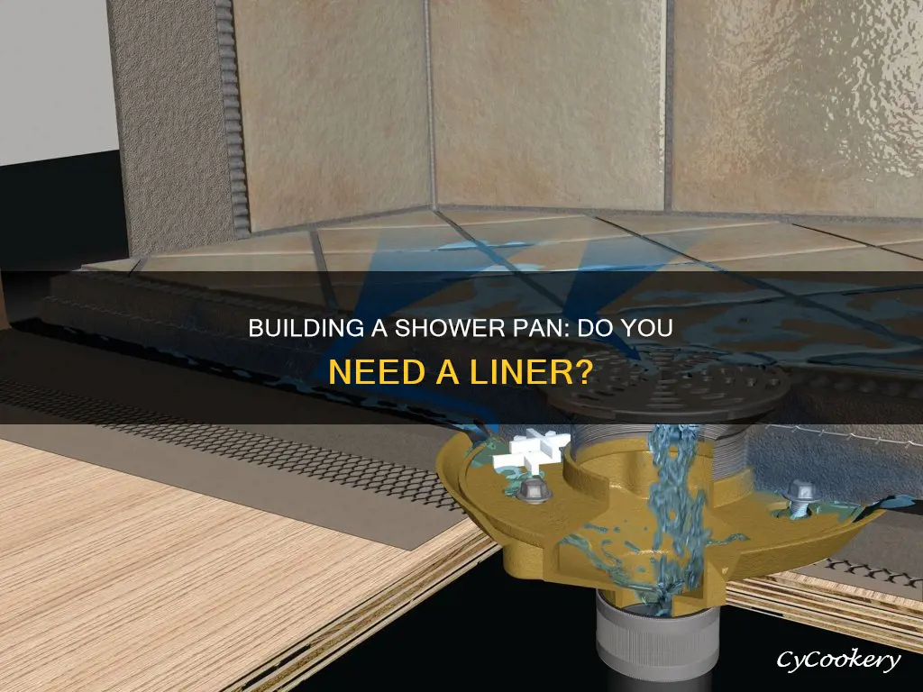 can you build a shower pan without a liner