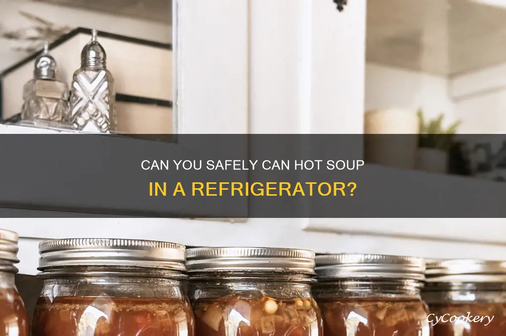can you can hot soup in a refrigerator