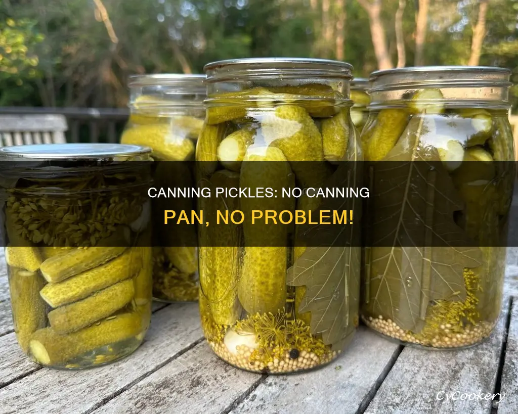 can you can pickles without having a canning pan