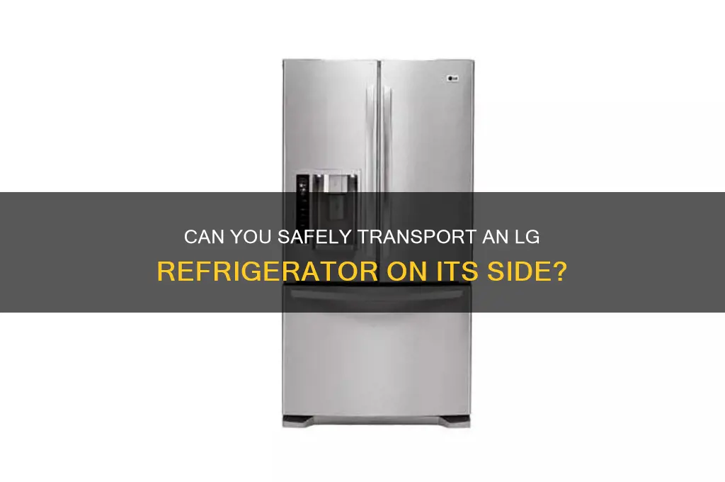 can you carry a refrigerator on its side lg