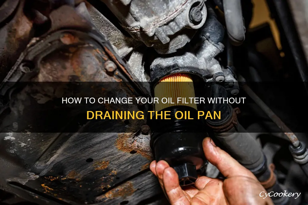 can you change oil filter without draining oil pan