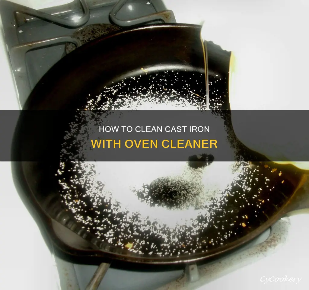 can you clean a cast iron pan with oven cleaner