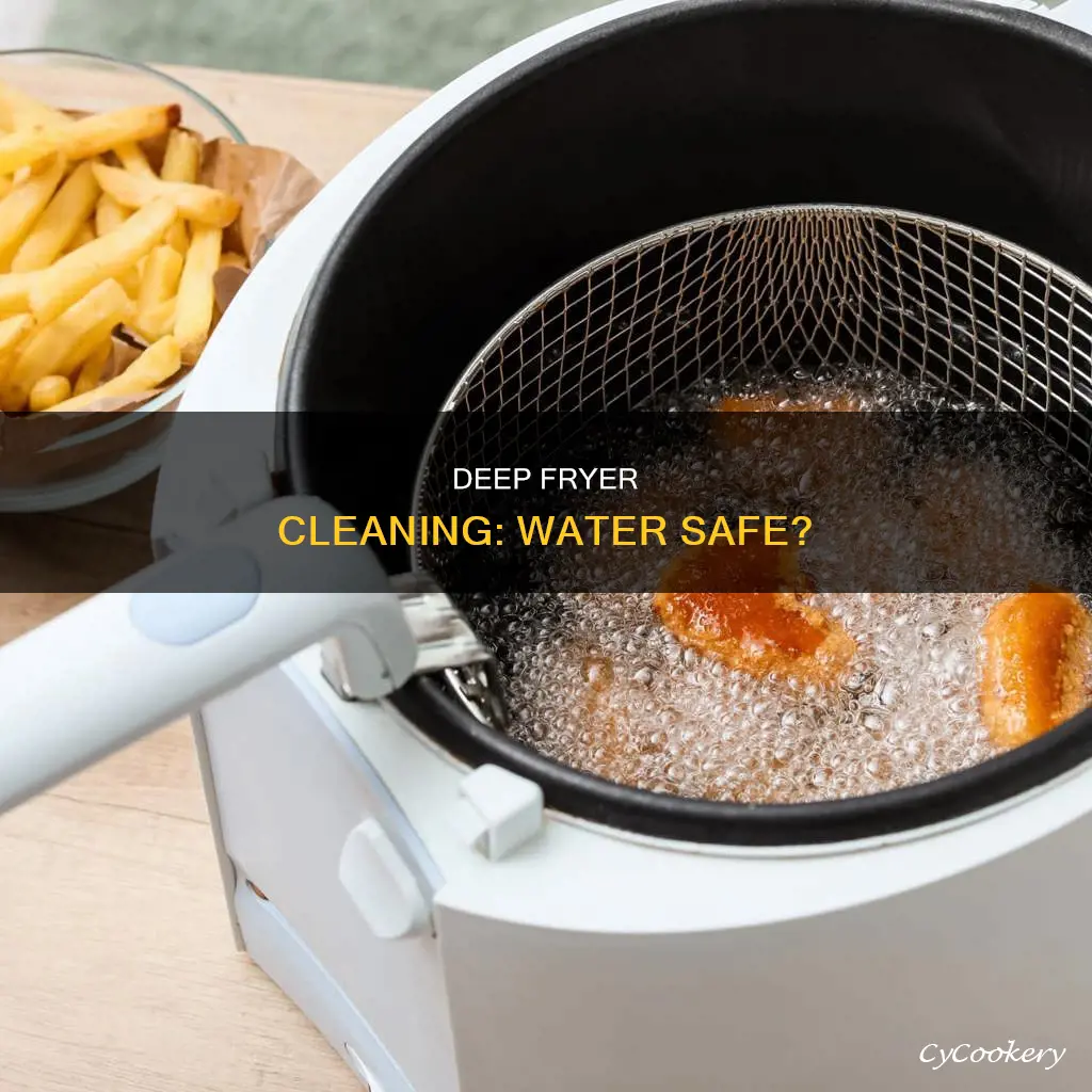 can you clean a deep fryer with water