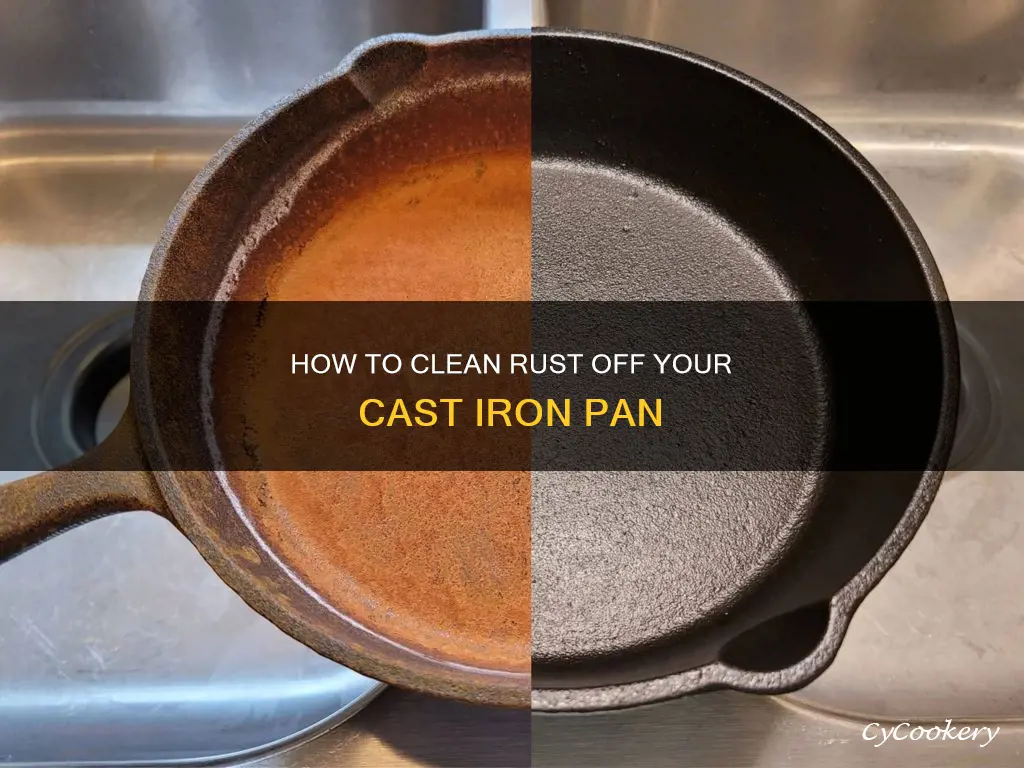 can you clean rust off cast iron pan