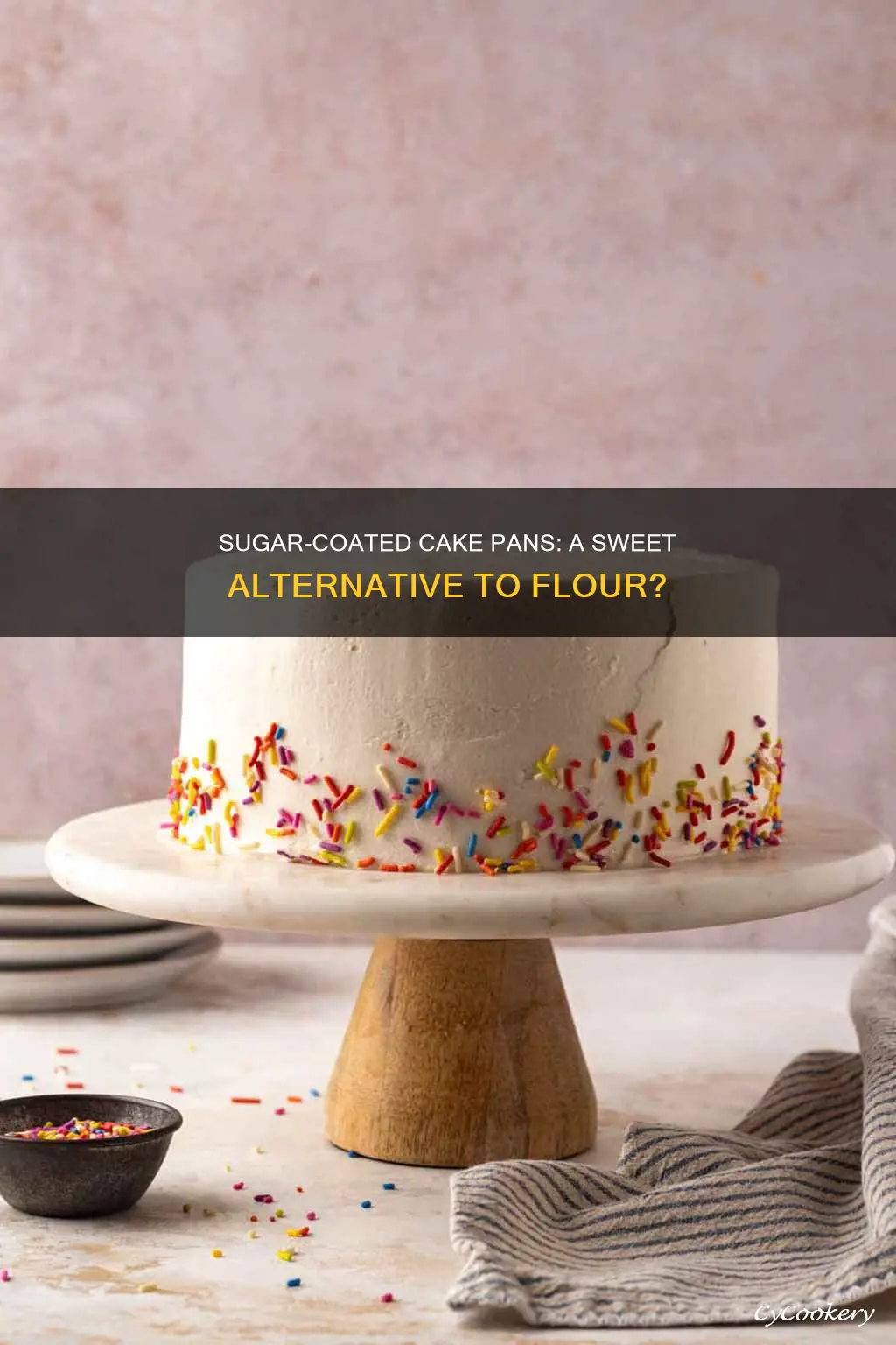 can you coat cake pans with sugar instead of flour