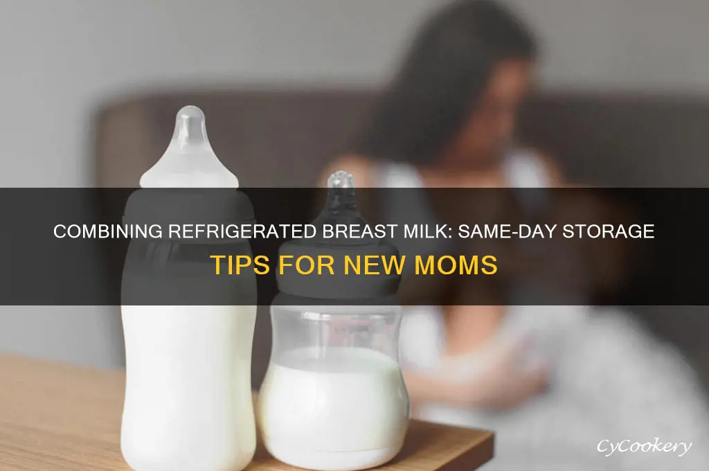 can you combine refrigerated breast milk from same day