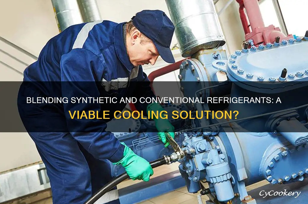 can you combine synthetic and conventional refrigerant