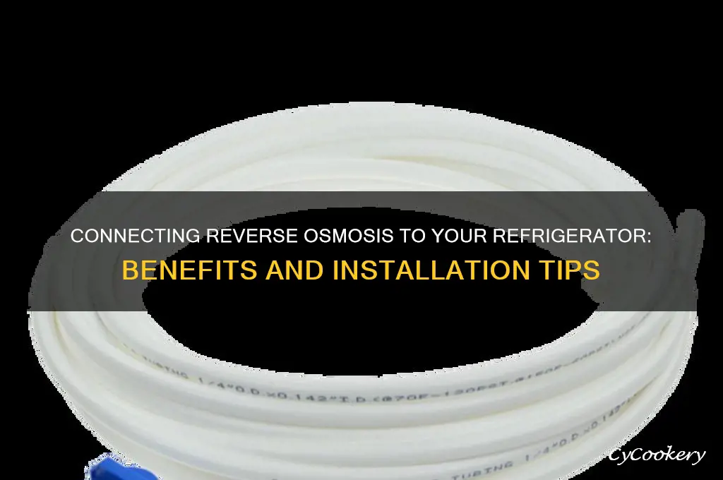 can you connect reverse osmosis to refrigerator
