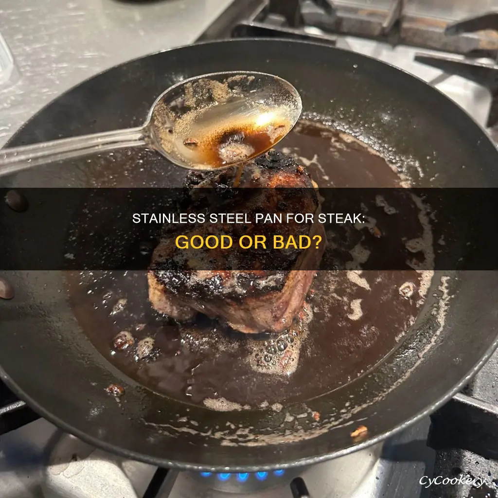 can you cook a steak in a stainless steel pan