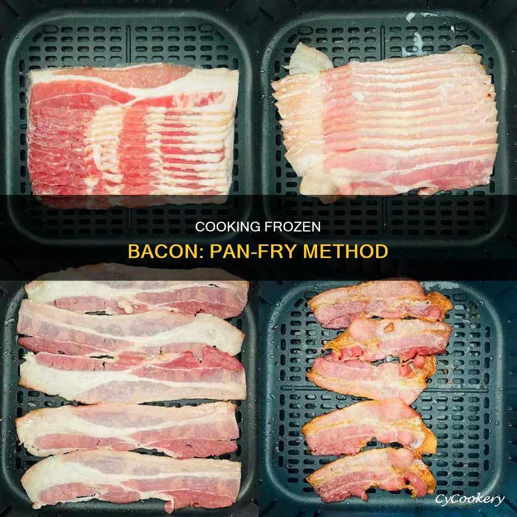 can you cook bacon from frozen in a pan