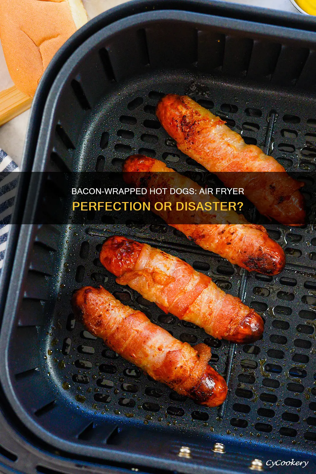 can you cook bacon wrapped hot dogs in air fryer