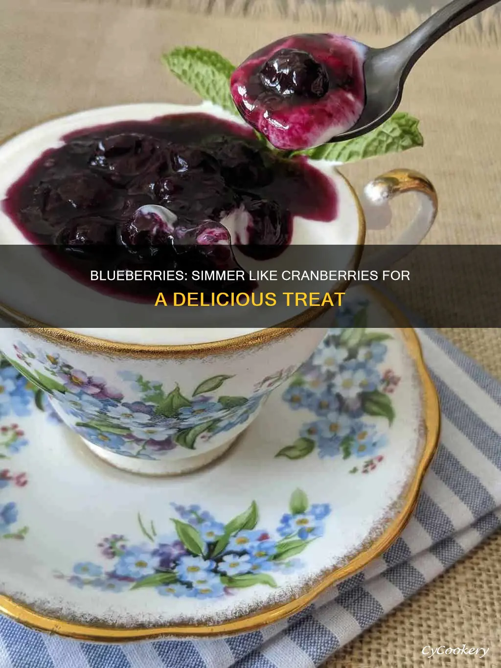 can you cook blueberries in a pot like cranberries