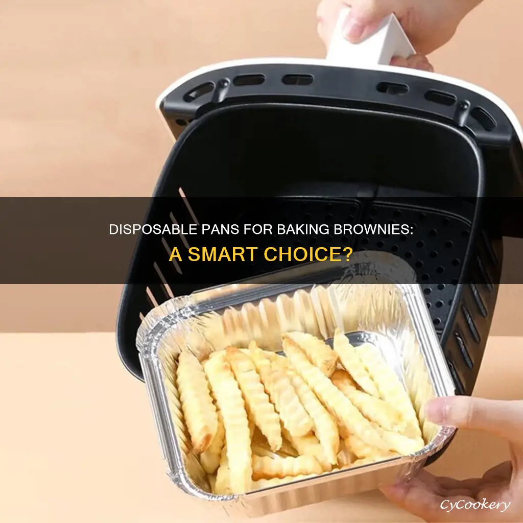 can you cook brownies in a 10 disposable pan