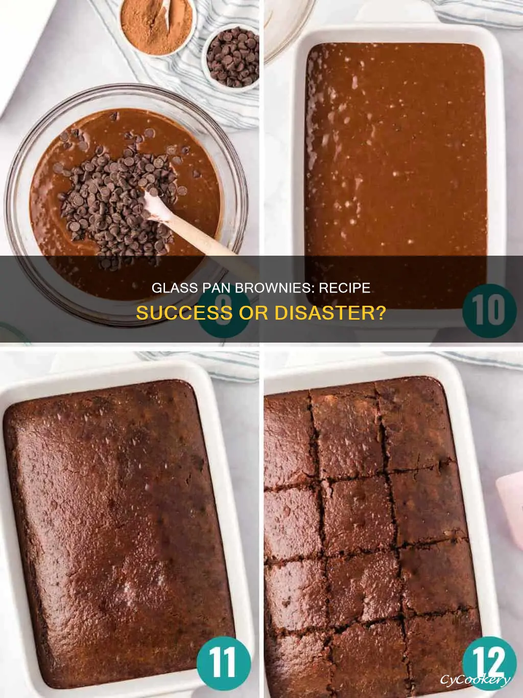 can you cook brownies in a glass pan