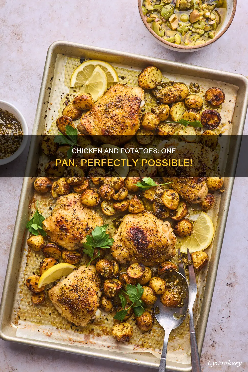 can you cook chicken and potatoes in the same pan