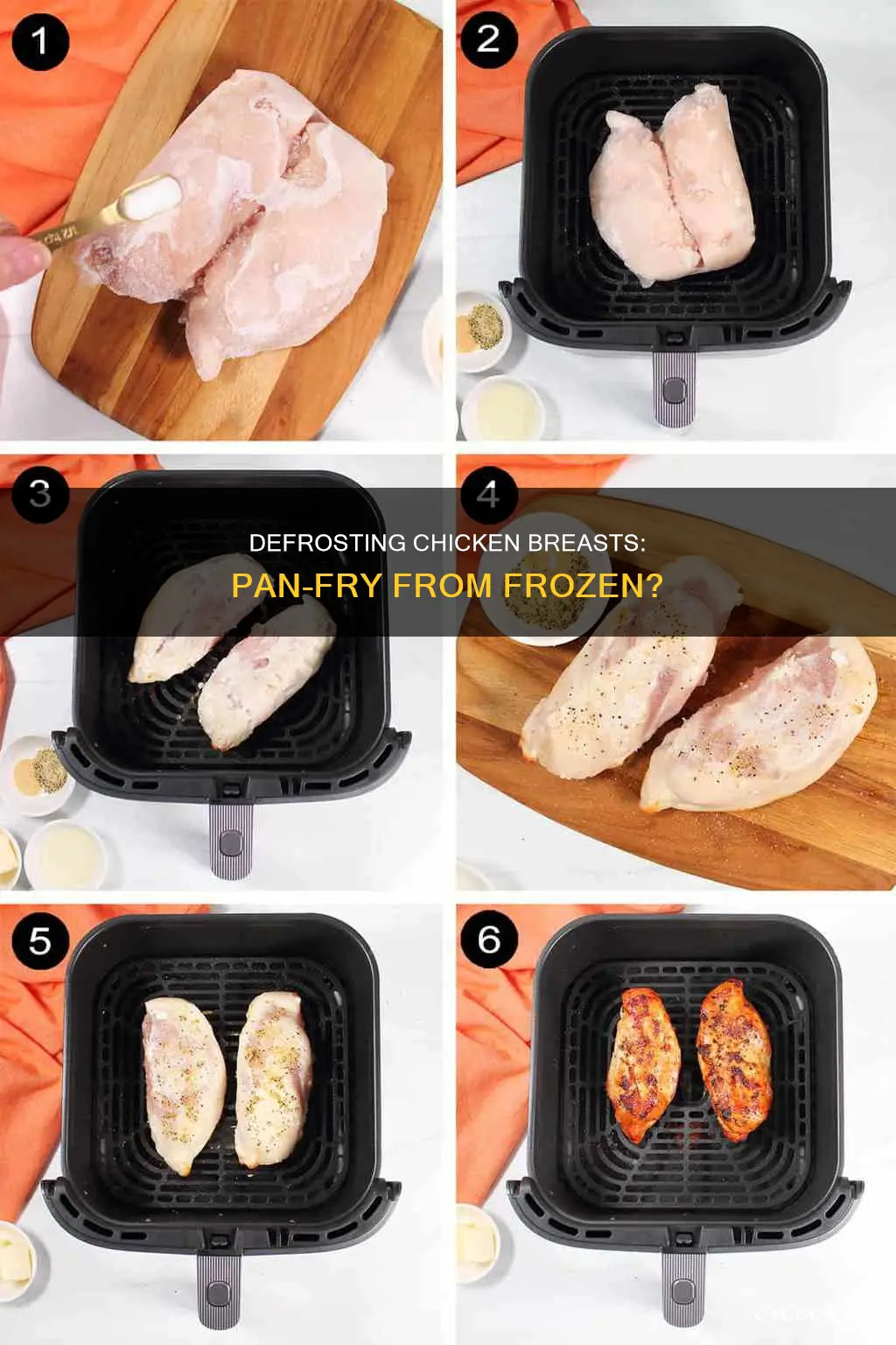 can you cook chicken breast from frozen in a pan