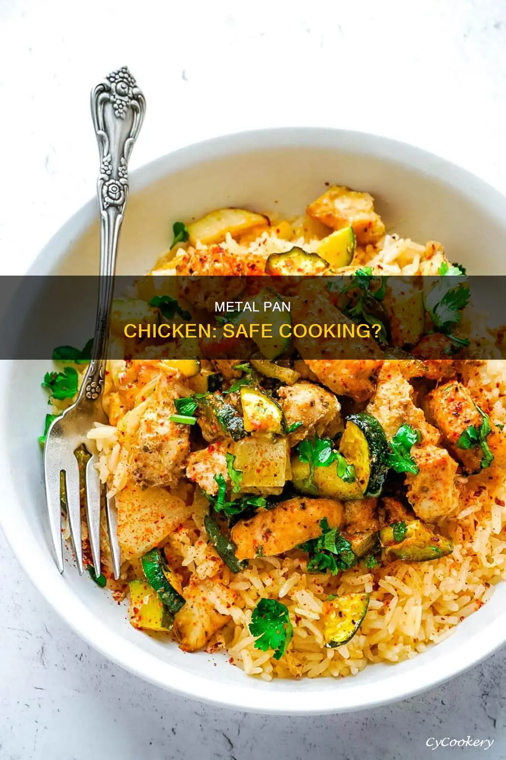 can you cook chicken in a metal pan
