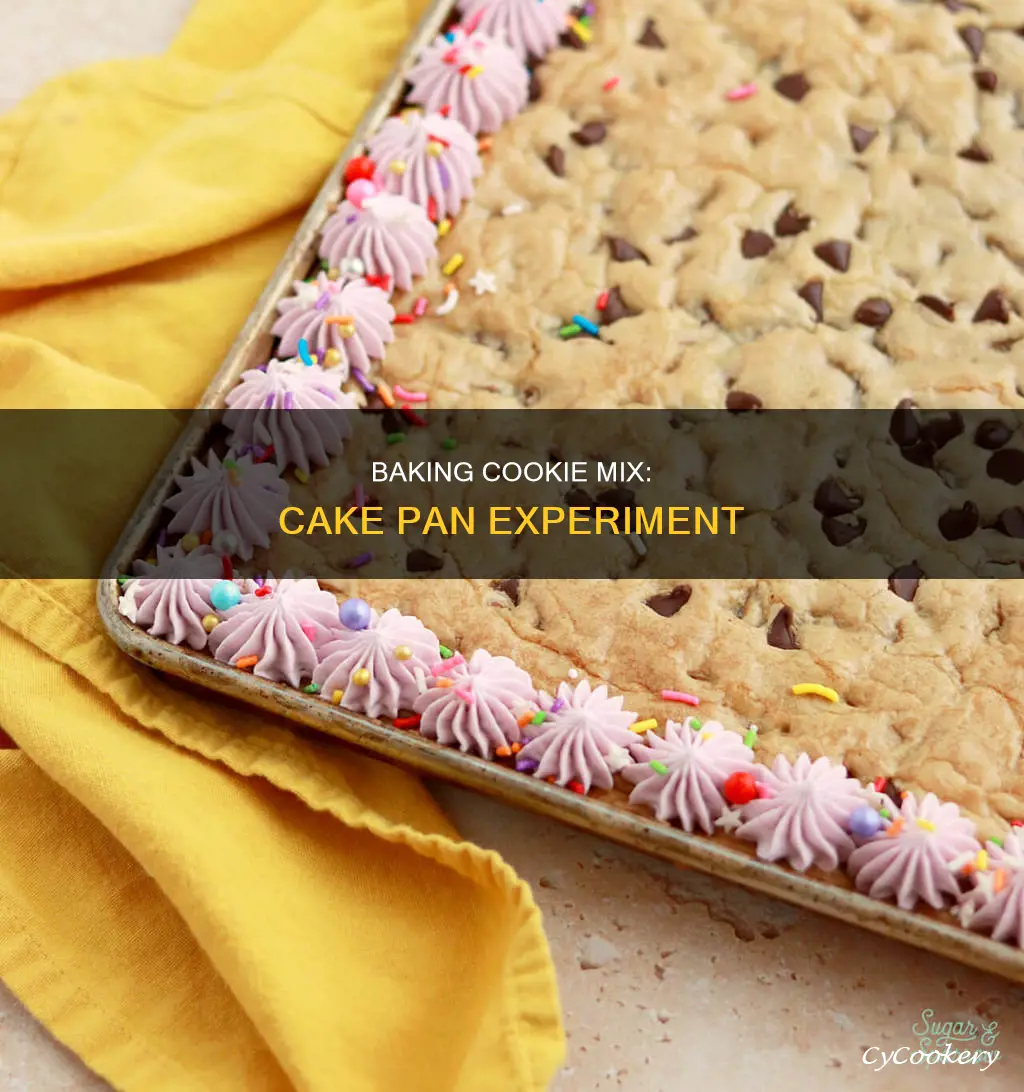 can you cook cookie mix in a cake pan