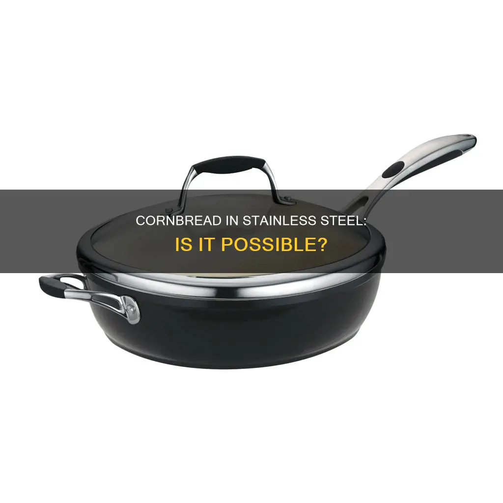 can you cook cornbread on a stainless steel pan