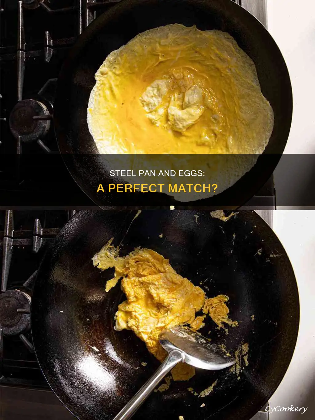 can you cook eggs in a carbon steel pan