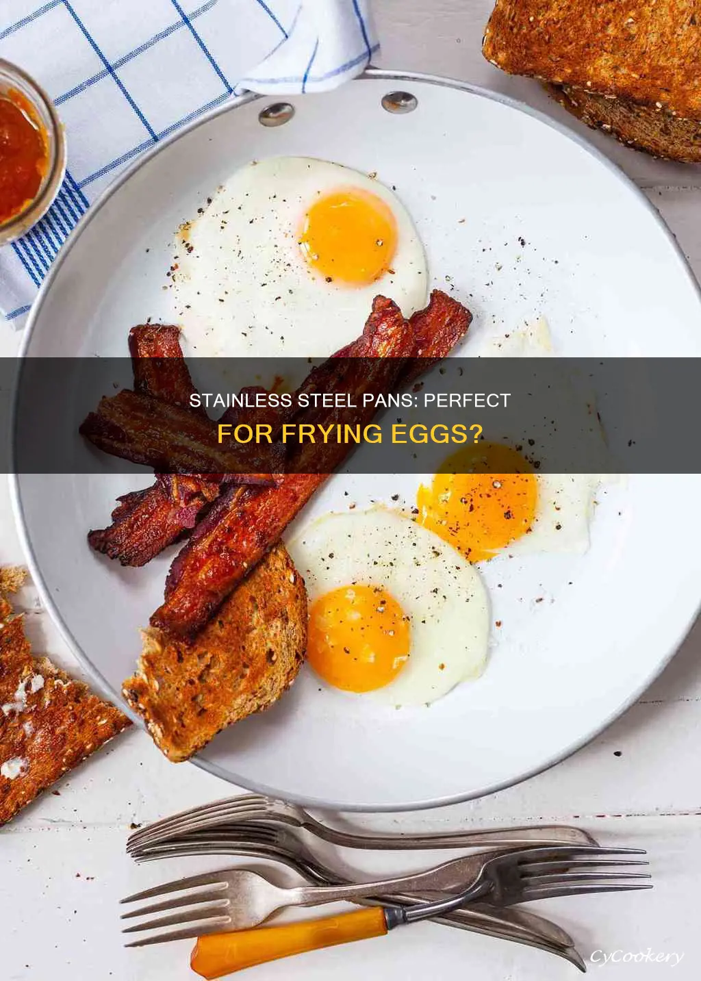 can you cook eggs in stainless steel pan