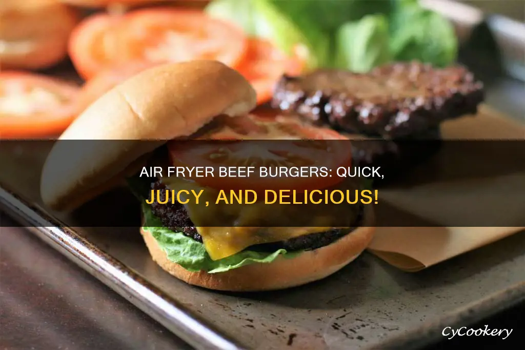 can you cook fresh beef burgers in air fryer