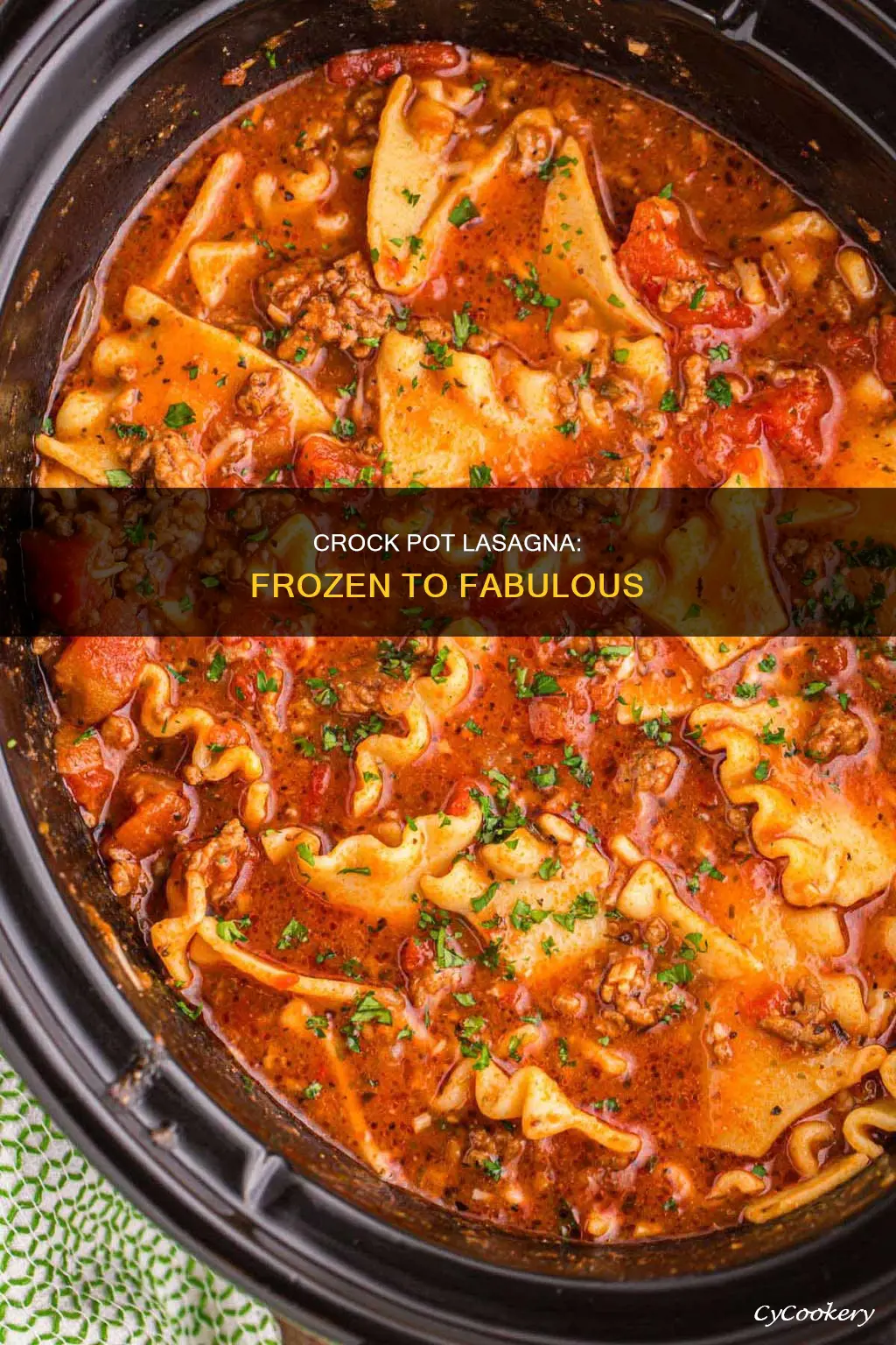 can you cook frozen lasagna in a crock pot