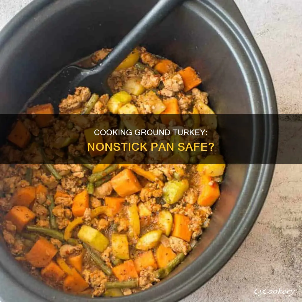 can you cook ground turkey in nonstick pan