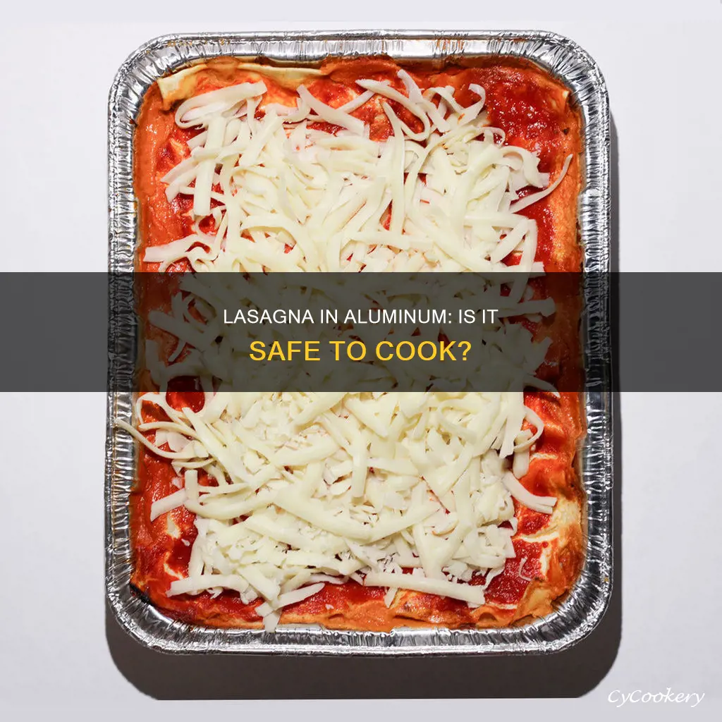 can you cook lasagna in a aluminum pan