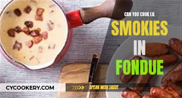 Fondue Fun: Cooking Lil' Smokies in Melted Cheese