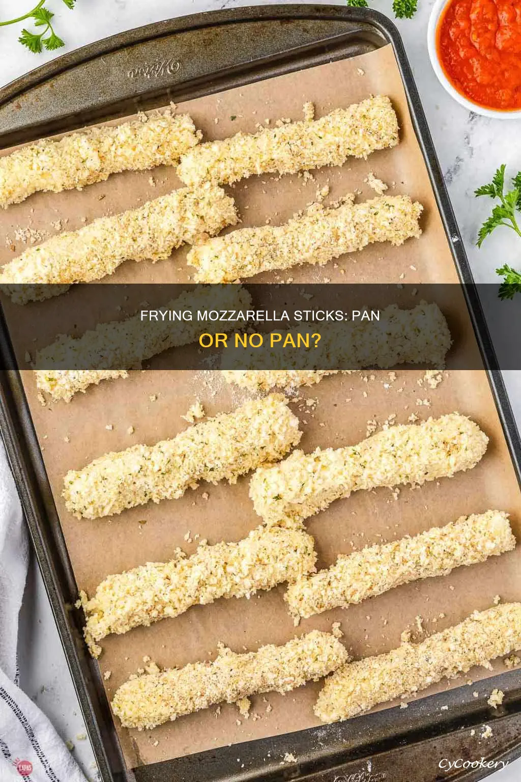 can you cook mozzarella sticks in a frying pan