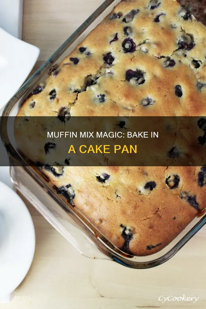 can you cook muffin mix in a cake pan