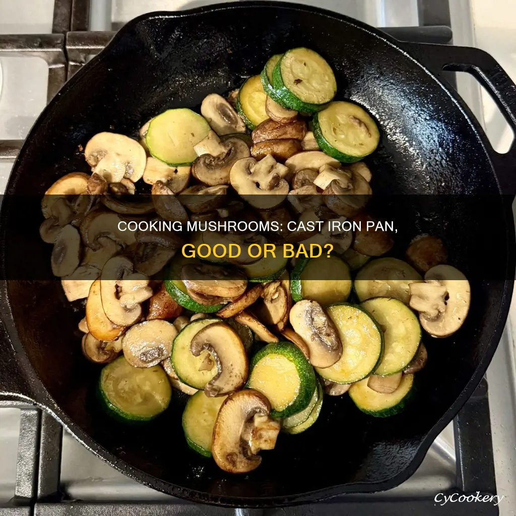 can you cook mushrooms on a cast iron pan