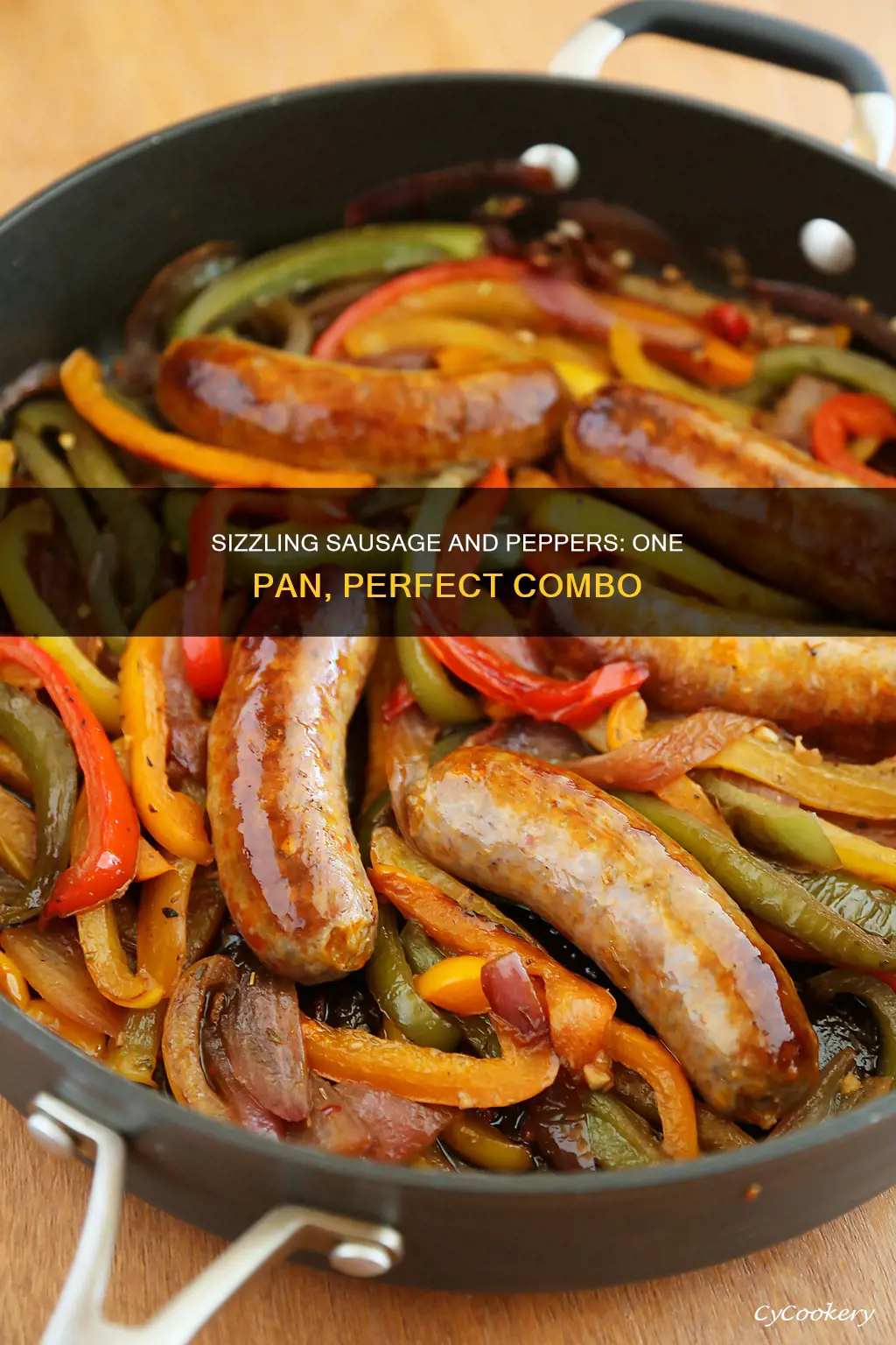 can you cook peppers with ground sausage in same pan