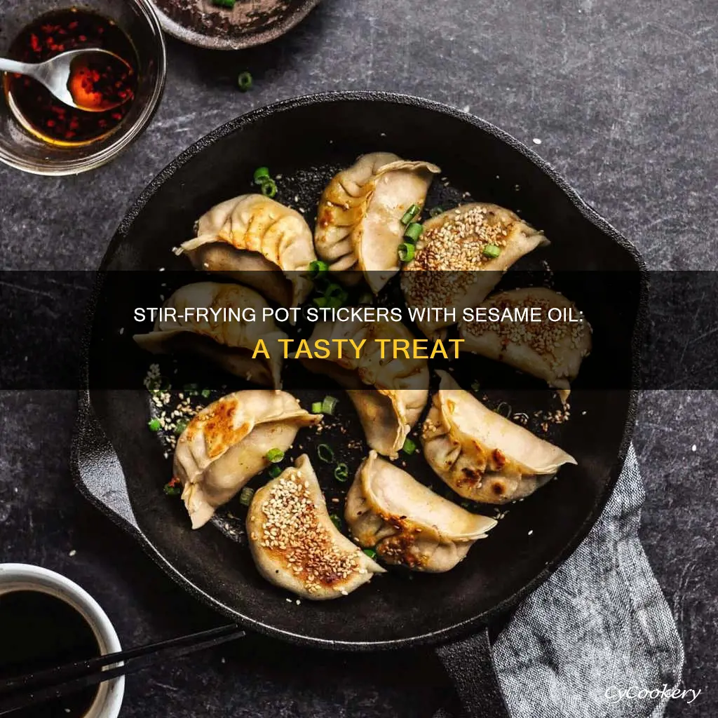 can you cook pot stickers in seasame oil