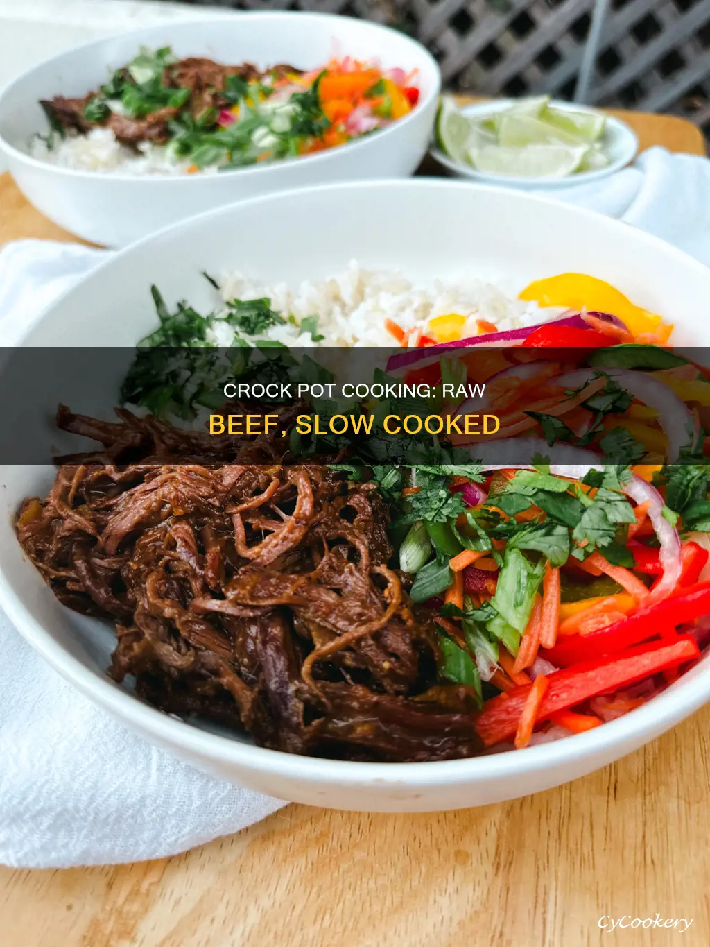 can you cook raw beef in a crock pot