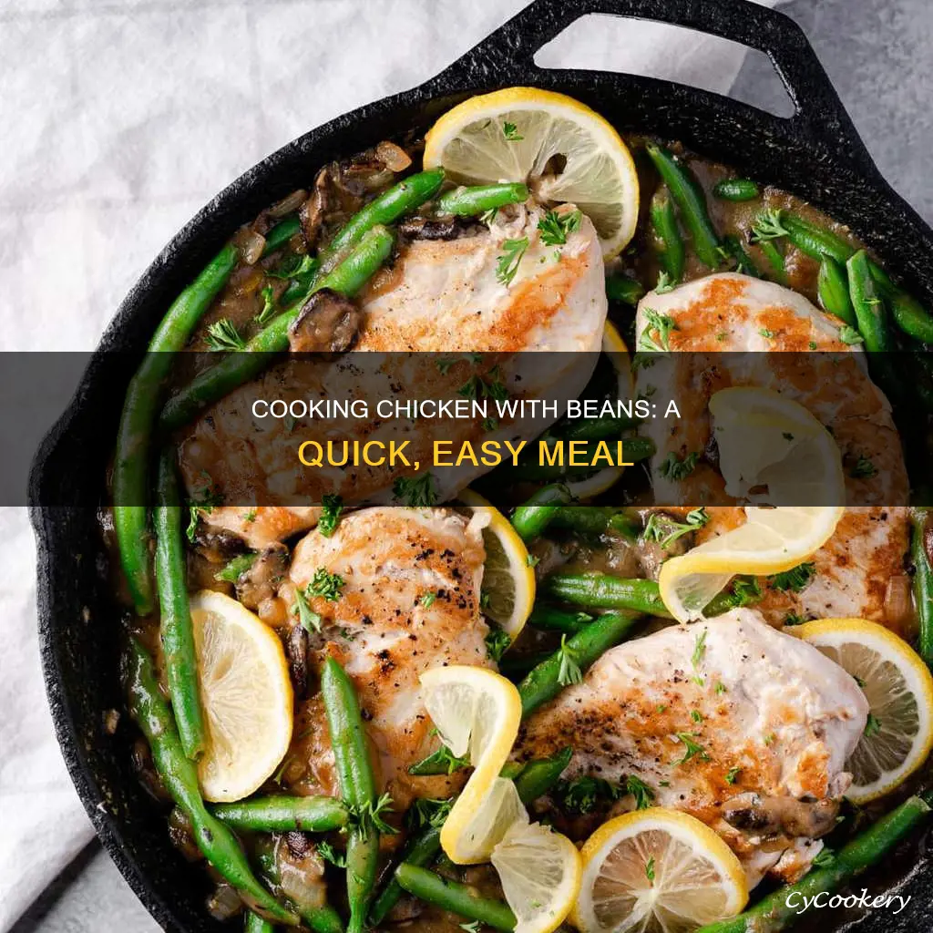 can you cook raw chicken in pan with beans