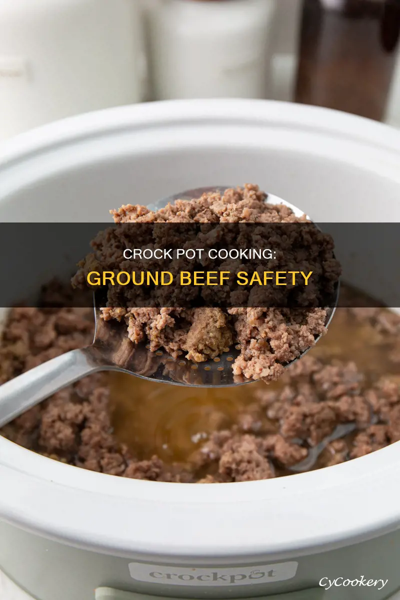 can you cook raw ground beef in a crock pot