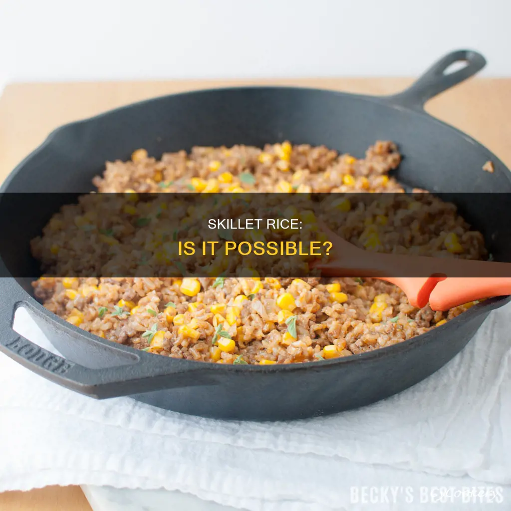 can you cook rice in a skillet